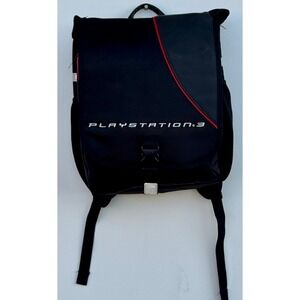 Sony PlayStation 3 PS3 Promo Backpack Black Red Gamer Messenger Bag Laptop Bag